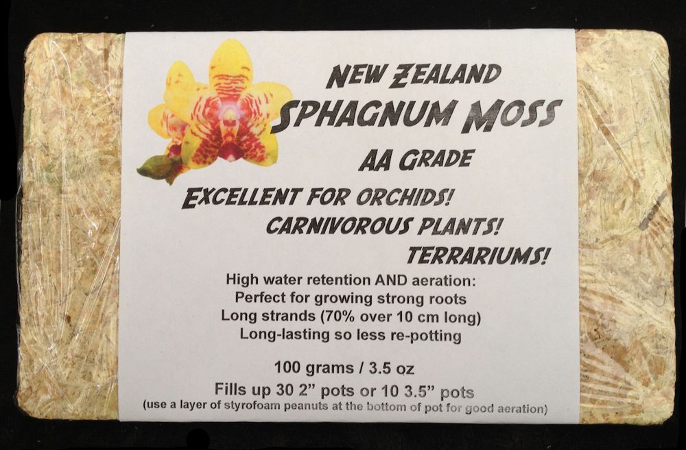 New Zealand Sphagnum Moss 100-grams/3.5 oz dehydrated just add water  excellent medium for many orchids and carnivorous plants – Orchid Insanity